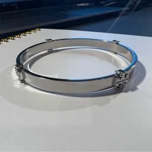Tory Burch Silver Bangle Bracelet